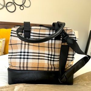 Beis Plaid Weekender Bag